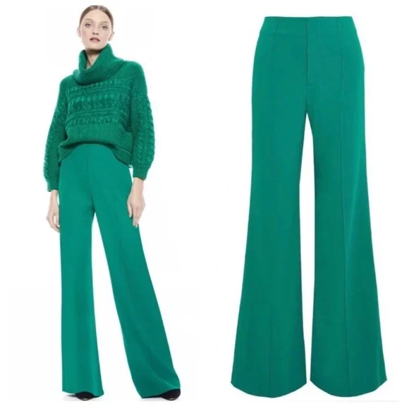 ALICE + OLIVIA Dylan High Waisted Wide Leg Pants - Picture 1 of 11